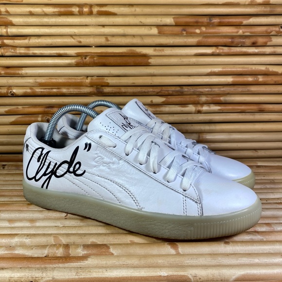 Puma Clyde Signature Ice Sneakers White/Black M8.5 - Picture 3 of 8